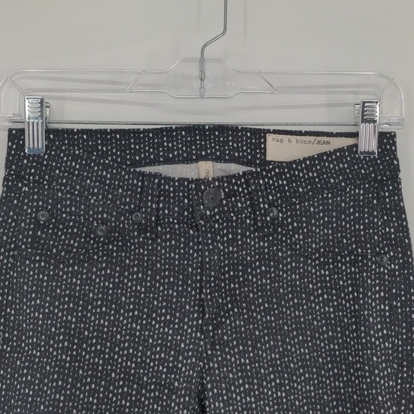 Rag & Bone Women's Legging Size 25 Beachwood Black Speckled Skinny Jean - Picture 4 of 14